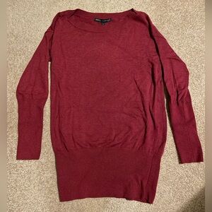 White House Black Market dark red boat neck sweater fitted at hips size S